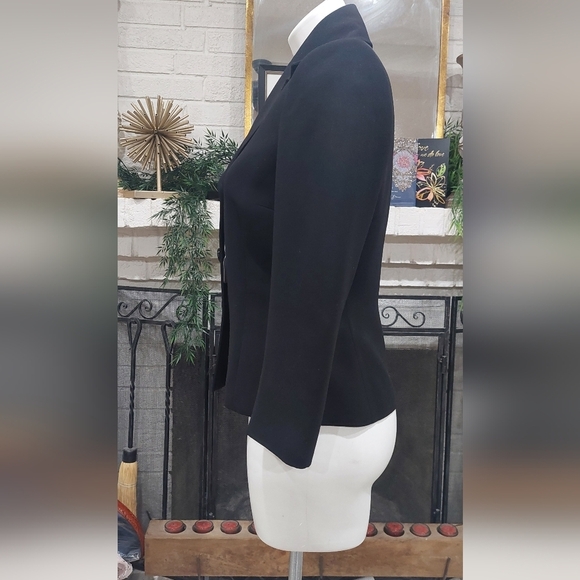 TAHARI Arthur S. Levine Classic Black Blazer Career Jacket Women's Sz 4 - Picture 6 of 13